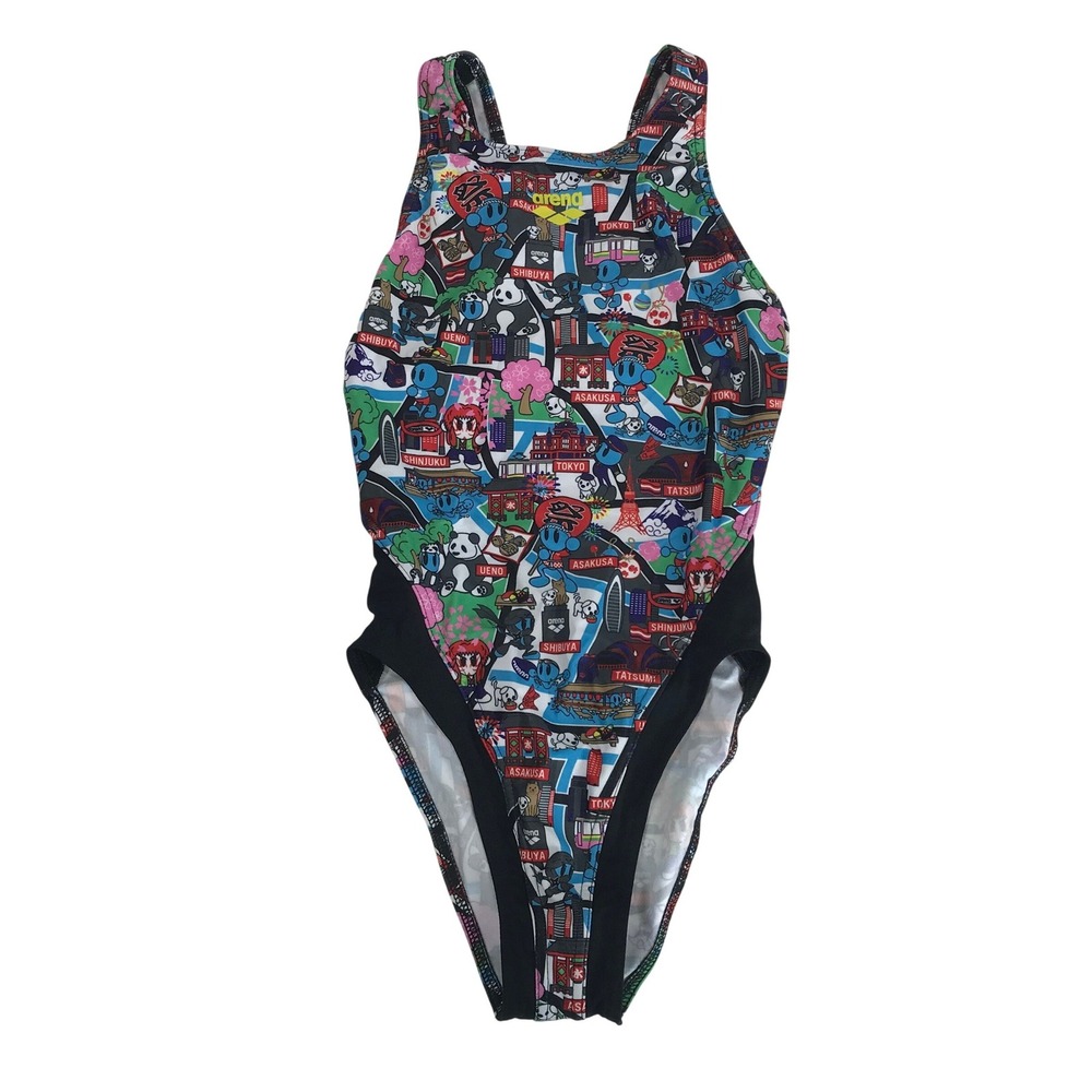 Arena Tokyo City Graphic Training One Piece Swimsuit Multicolor Womens 26